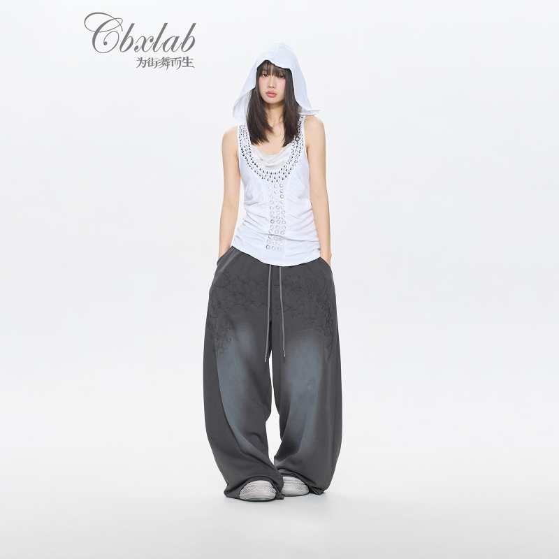 Cbxlab Street Dance Trendy Brand Oversize Ash Patch Totem Distressed Wasteland Pants Skin-Friendly Hip-Hop Sweatpants Cbxlab Street Dance Trendy Brand Oversize Ash Patch Totem Distressed Wasteland Pants Skin-Friendly Hip-Hop Sweatpants