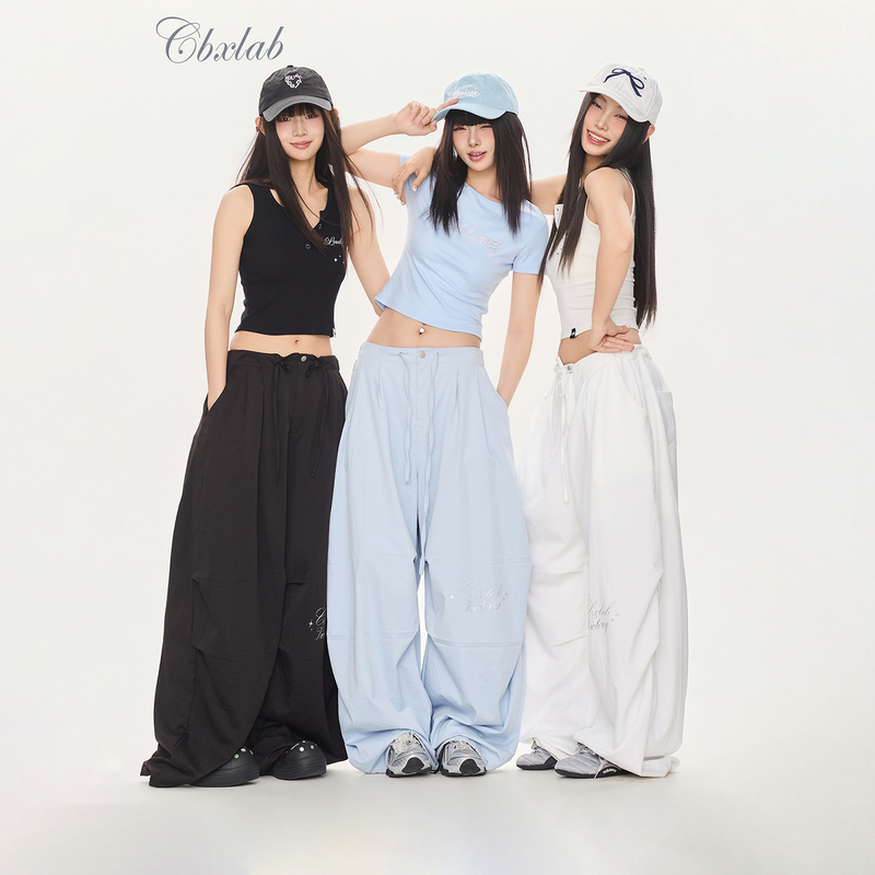 Cbxlab Street Dance Trendy Brand "Summer Yamamoto Pants" Old Money Style Simple Slimming Dance Sports Pants Hot Girl Casual Pants Trendy