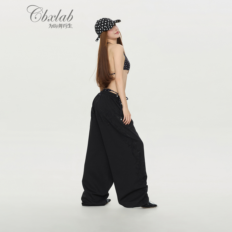 Cbxlab Street Dance Trendy Brand Dark Sparkling Thorn Hip-Hop Sweatpants American Street Style Hot Girl Dance Casual Long Pants Cbxlab Street Dance Trendy Brand Dark Sparkling Thorn Hip-Hop Sweatpants American Street Style Hot Girl Dance Casual Long Pants