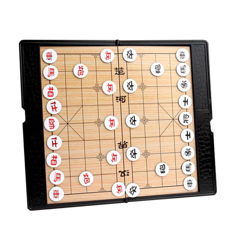 Foreign trade ultra-thin Chinese chess wallet type chess board with magnetic folding mini portable student training special