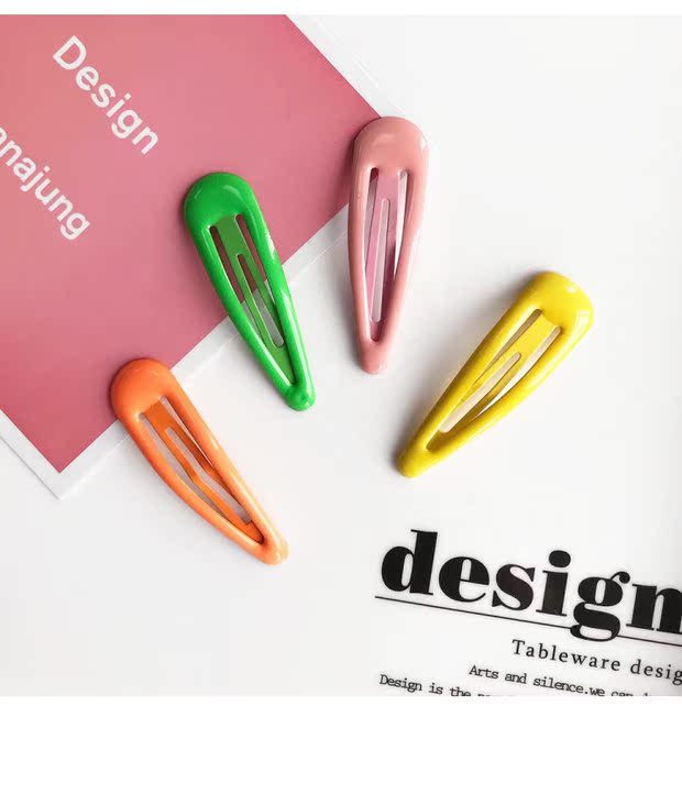 Mềm mại dễ thương kiểu tóc clip thả BB clip macarons thạch kẹo gãy tóc thả bên clip nhỏ - Phụ kiện tóc kẹp tóc ngọc trai