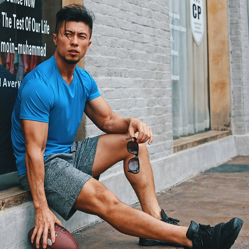 Спортивная летняя быстросохнущая одежда, баскетбольная футболка с коротким рукавом для спортзала, комплект, для бега, свободный крой