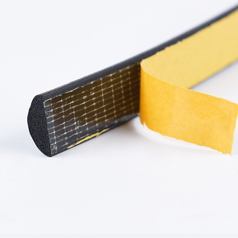 EPDM distribution box cabinet sealing strip EPDM single-sided self-adhesive semi-circular rubber strip various sizes