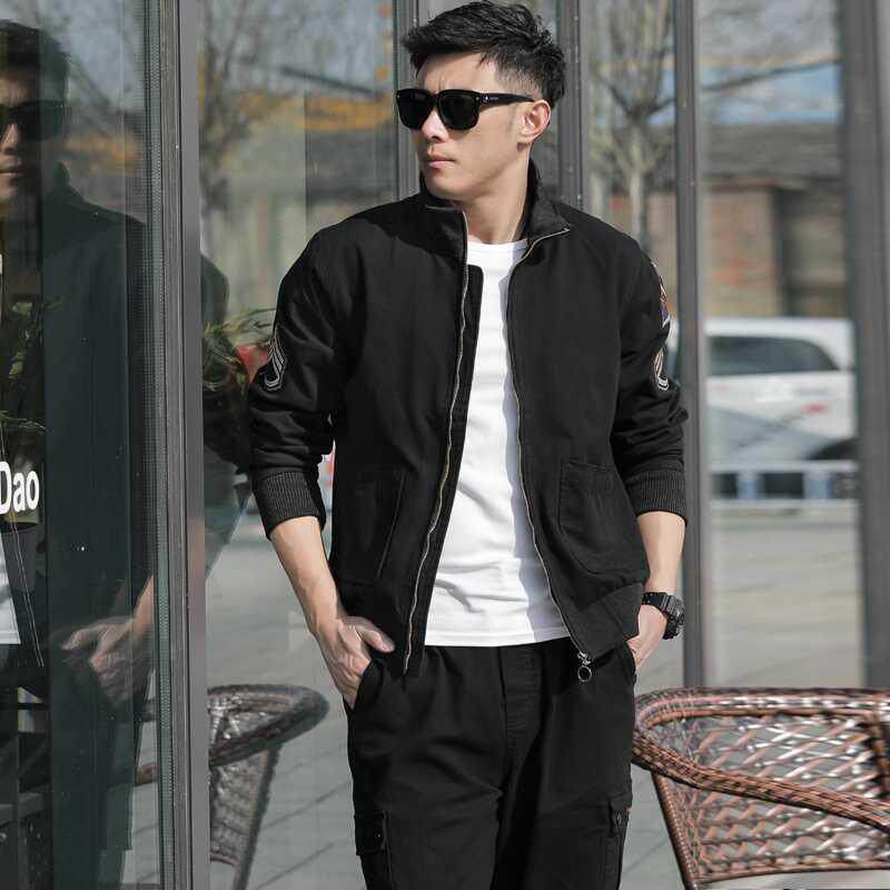 Spring Tide Casual Jacket Men Sports Jacket Outdoor Tactical Upright Collar Blouses American Tooling Comeback to overcome