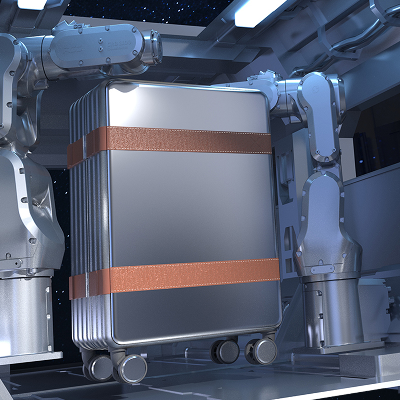 Full aluminium magnesium suitcase pull-lever case 20-inch male and female full metal dry and wet separation antibacterial rib