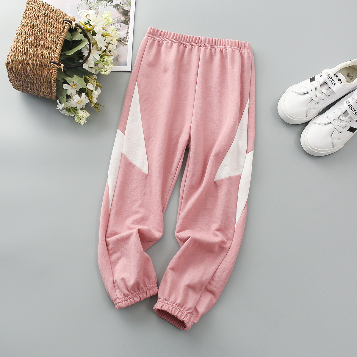 Childrens chống muỗi quần mùa xuân mới và mùa thu wearboys giản dị quần sweatpants bé gắn liền với bàn chân của quần lỏng lẻo.