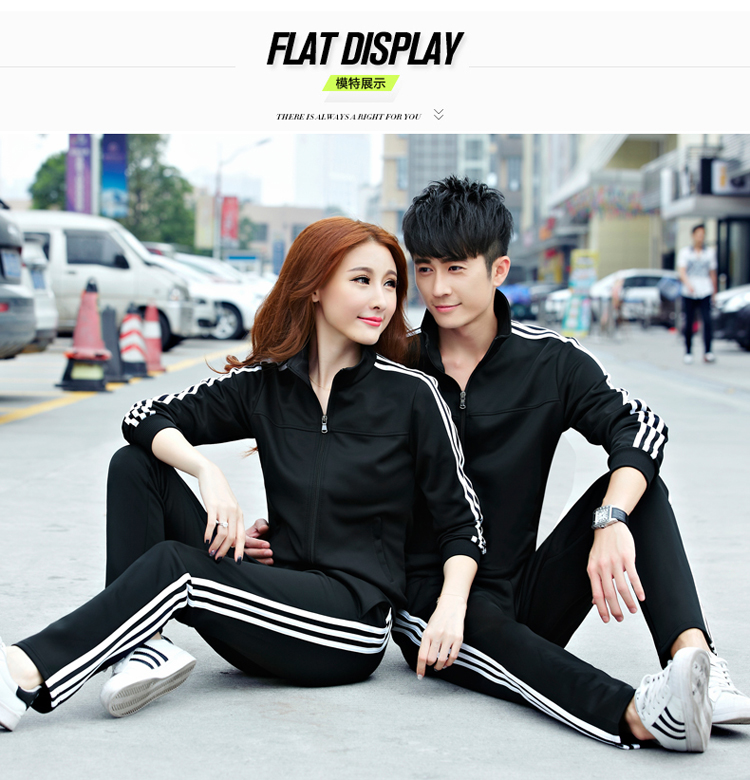 Bộ đồ thể thao nam mùa thu quần dài tay Quần áo thể thao nam và nữ mùa thu cặp đôi ngoài trời thể thao chạy bộ thể thao lacoste