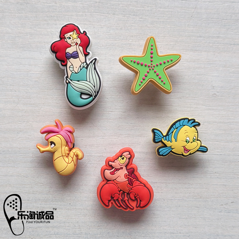 New Crocs Accessories Hole Shoe Charms Shoe Decorations Ocean Mermaid Princess Shoe Buckle Accessories Crocs