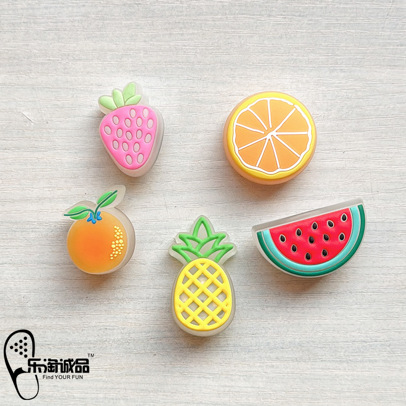 2025 New Crocs Accessories, Shoe Charms, Fruit Decorations, Flashing Led Shoe Buckle Accessories, Crocs