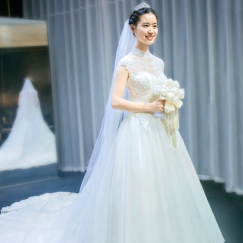 Wedding Dress Bride 2018 New Hepburn Collar Korean Court Was Thin Wedding Dress Bride 2018 New Hepburn Collar Korean Court Was Thin Long Tail Princess Dream Qi Female