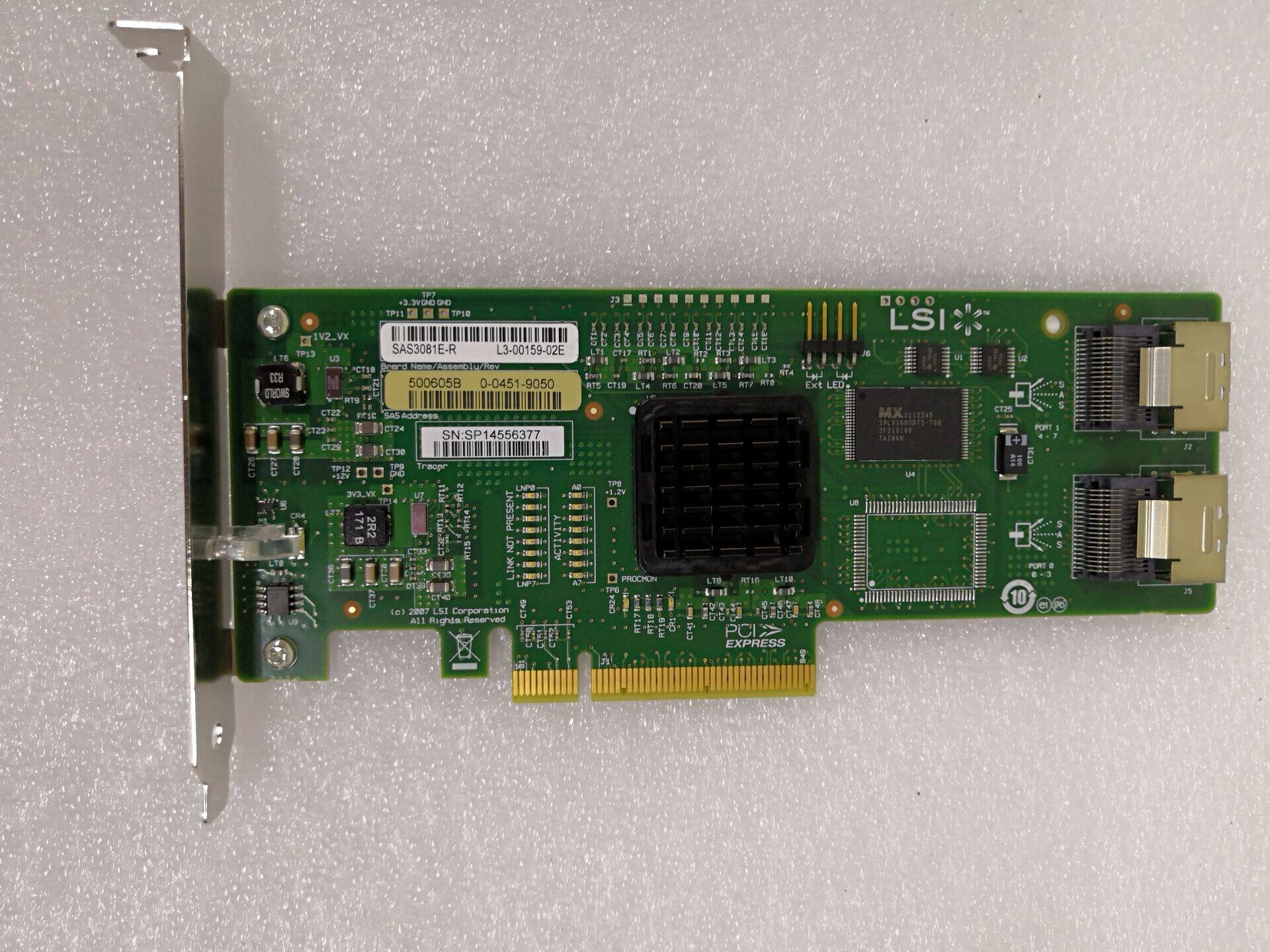 Original LSI SAS3081E-B 1068 chip 8 mouth array card 3Gb PCI-E 587330-001 