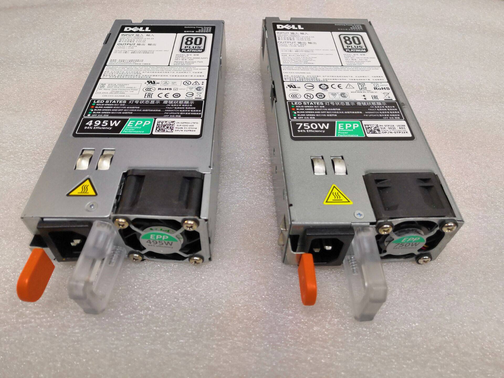 0TPJ2X DELL R630 R730 495W 750W Power supply 0TPJ2X 02FR04