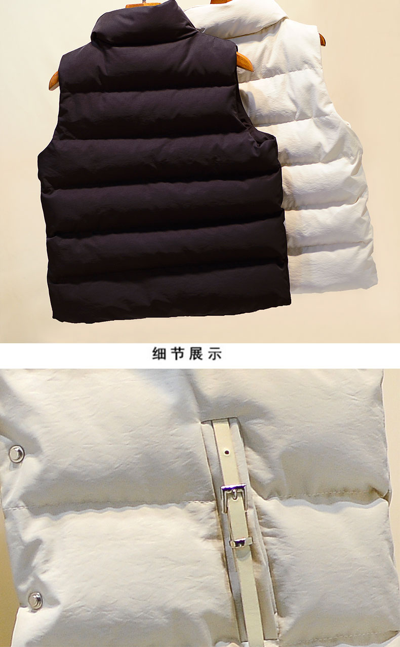 Áo vest cotton nữ ngắn đoạn mùa đông 2018 phiên bản Hàn Quốc mới của áo vest trễ vai Bánh mì xuống áo khoác bông thủy triều áo khoác da nữ