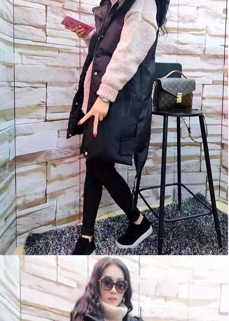Áo dài cotton châu Âu 2018 mới vest nữ dài phần mùa đông Phiên bản Hàn Quốc xuống áo khoác cotton mùa thu và mẫu mùa đông mỏng nữ dày lên đầm dài qua gối cho tuổi trung niên