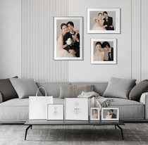 Metal aluminum alloy narrow frame customized wedding photo printing plus photo frame setting high-end table decorations