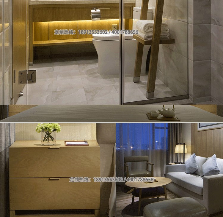 Nội thất khách sạn nội thất phòng B & B bàn ghế viết và ghế TV tủ hành lý tủ đầy đủ nhà máy bán hàng trực tiếp - Nội thất khách sạn