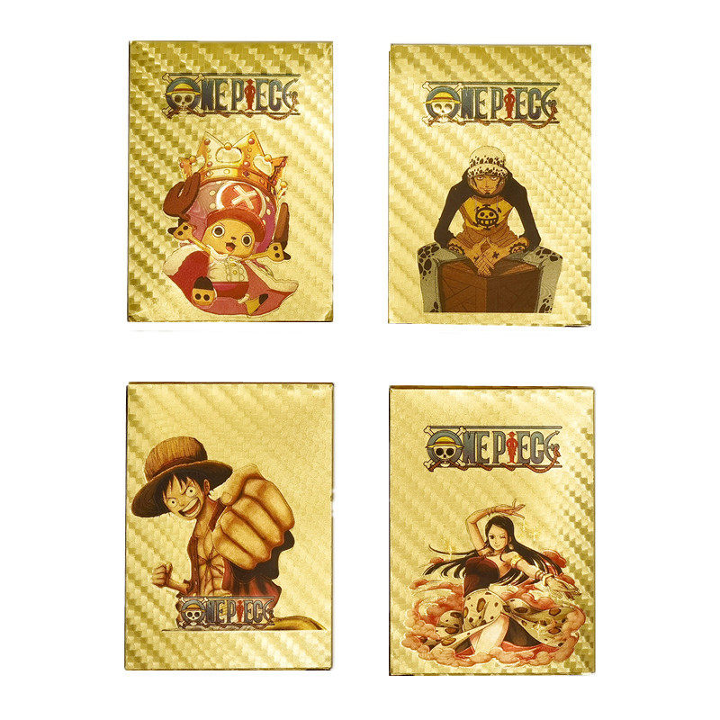 55 Piece English One Piece Gold Foil Trading Card Luffy&Zoro Hot