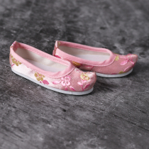 3 points baby costume shoes bjd three points upturned shoes embroidered shoes classical boots 60cm doll pink white shoes