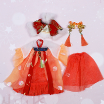 Debisheng little angel doll clothes bjd doll 6 points headdress costume dress fashion skirt sd doll dress