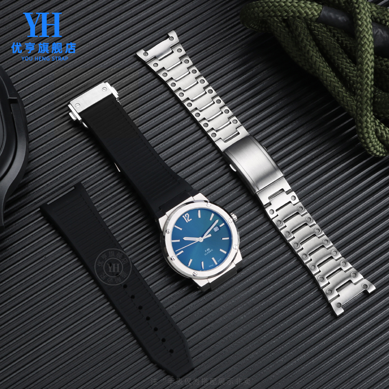 Original Compatible with Ferragamo F-80 Watch Strap Faz04 Fif06 Slim Series Silicone Watch Strap Men's Watch Chain