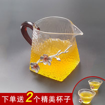 Hammered Road cup thickened high boron glass tea divider tea spinner tea set accessories heat resistant cup coaster set