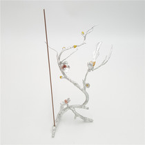 Happy brow plum blossom tea pet ornaments Japanese pure tin creative flowers and birds Kung Fu Tea Tea play tea ceremony Zen