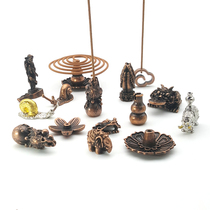 Animal flower small incense insert indoor mini line incense plate incense device alloy turtle snail Xiangyun gourd tea pet small ornaments