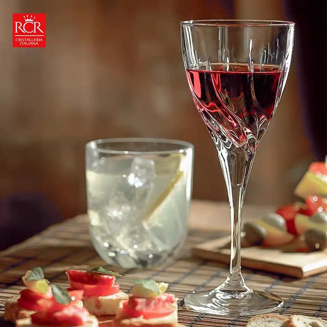 Italian RCR imported crystal glass color poem tall wine red wine glass bubble champagne glass white wine glass