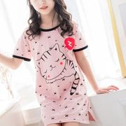 Cô gái 12-13 tuổi 9 trẻ em 10 bộ đồ ngủ cotton trẻ em váy ngủ 4 mùa hè 5 mỏng 6 cô gái 7 lớn giữa trẻ 8