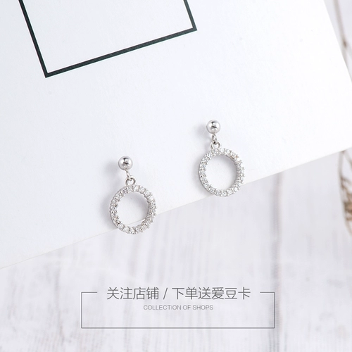 金美澳 Изысканные небольшие дизайнерские серьги, серебро 925 пробы, французский стиль