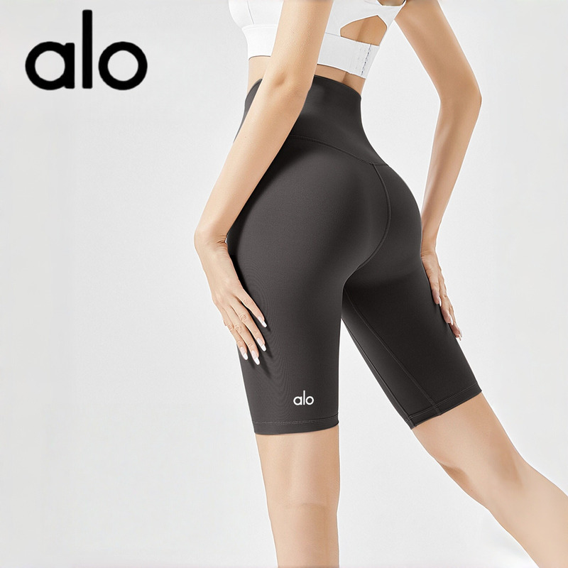 Aio Women's Summer Cycling Shorts, Elastic High-Waisted Tight-Fitting Fitness Pants, Thin Yoga Sports Running Training Pants