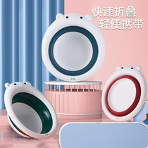 Cute foldable small raspberry newborn washbasin baby PP foot washbasin baby with kid cartoon Korea