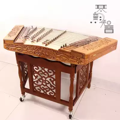 Old Rosewood professional performance 402 yangqin factory direct carved dragon fairy Lotus portable small yangqin
