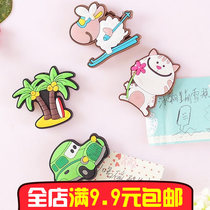 Creative magnet refrigerator stickers cartoon cute message board three-dimensional animal silicone magnet magnet decoration magnet
