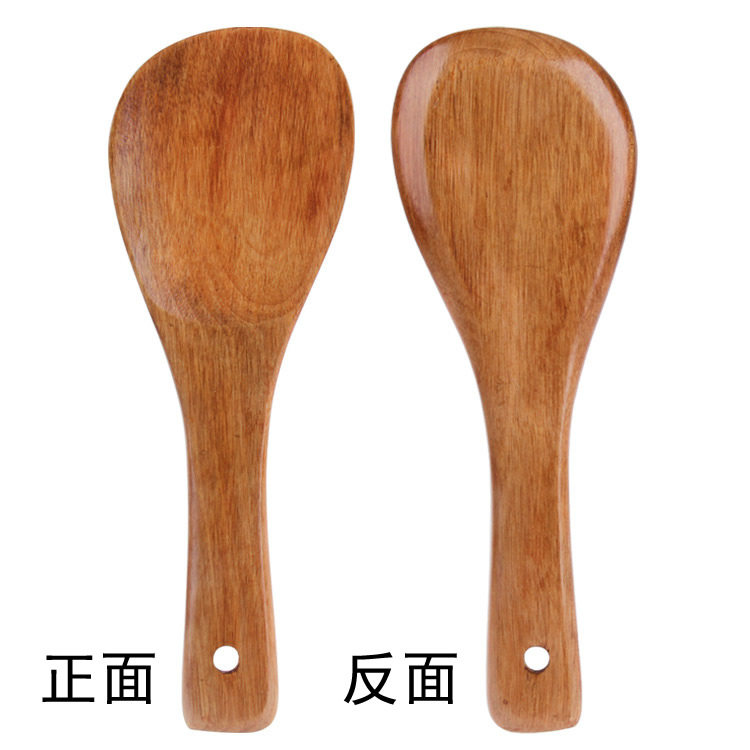 Wooden rice spoon Solid wood rice spatula long handle pot spatula wooden spoon household rice cooker wood rice spoon hit rice spoon