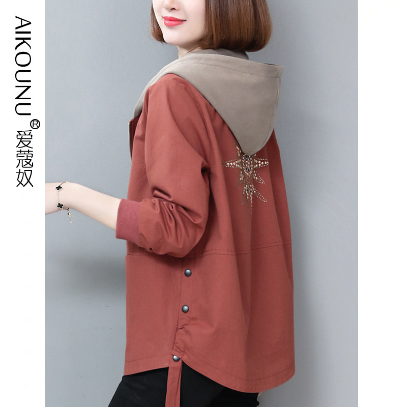 Cotton short coat women's 2022 spring and autumn new Korean version loose Western style small mother's autumn clothes