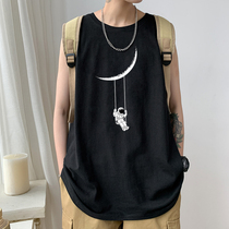 Bottoming vest men wear fitness waistband men sleeveless T-shirt loose versatile ins2021 new sports hurdles