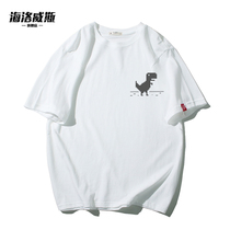 Boys short-sleeved t-shirt Tide brand junior high school students wild ins hip-hop Hong Kong style boys tops Korean version of the tide loose Harajuku style