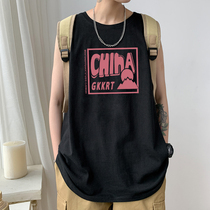 Hurdle vest mens summer cotton Tide brand ins wear waistcoat trendy top youth sleeveless T-shirt mens sports