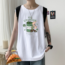 Popeye sleeveless T-shirt mens trendy fashion ins Joker couple top size loose summer Waistcoat Vest
