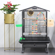 Cherry pet large luxury parrot cage Xuanfeng Peony wren Starling breeding cage Tiger skin bird cage Large villa oversized