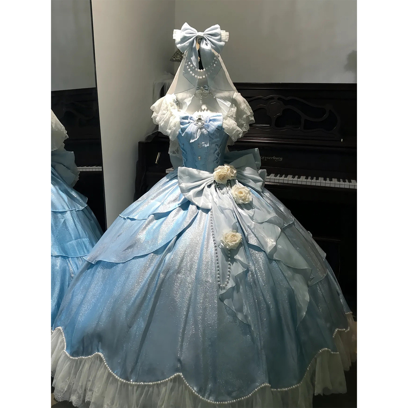 Rose Ceremony Wedding Lolita Dress Evening Gown High-End Light Luxury Niche Birthday Coming-Of-Age Ceremony Lolita Princess Dress