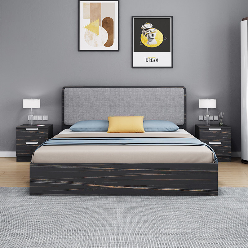 Drawer bed modern minimalist high box bed 1 8 meters plate type storage bed small apartment bedroom 1 5 multifunctional storage bed