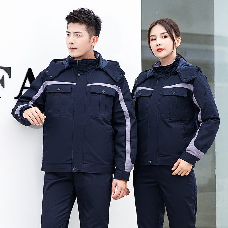 Winter work clothes for men thickening cold-proof insurance clothing suit custom factory workshop cotton clothing plus velvet