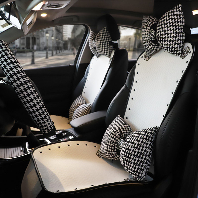 Small Brute Waist Car Cushion Four Seasons Universal Single Sheet Goddess New Mountain Tea Flowers Liuding Rear Seat Cushion Ice Silk Cool Mat