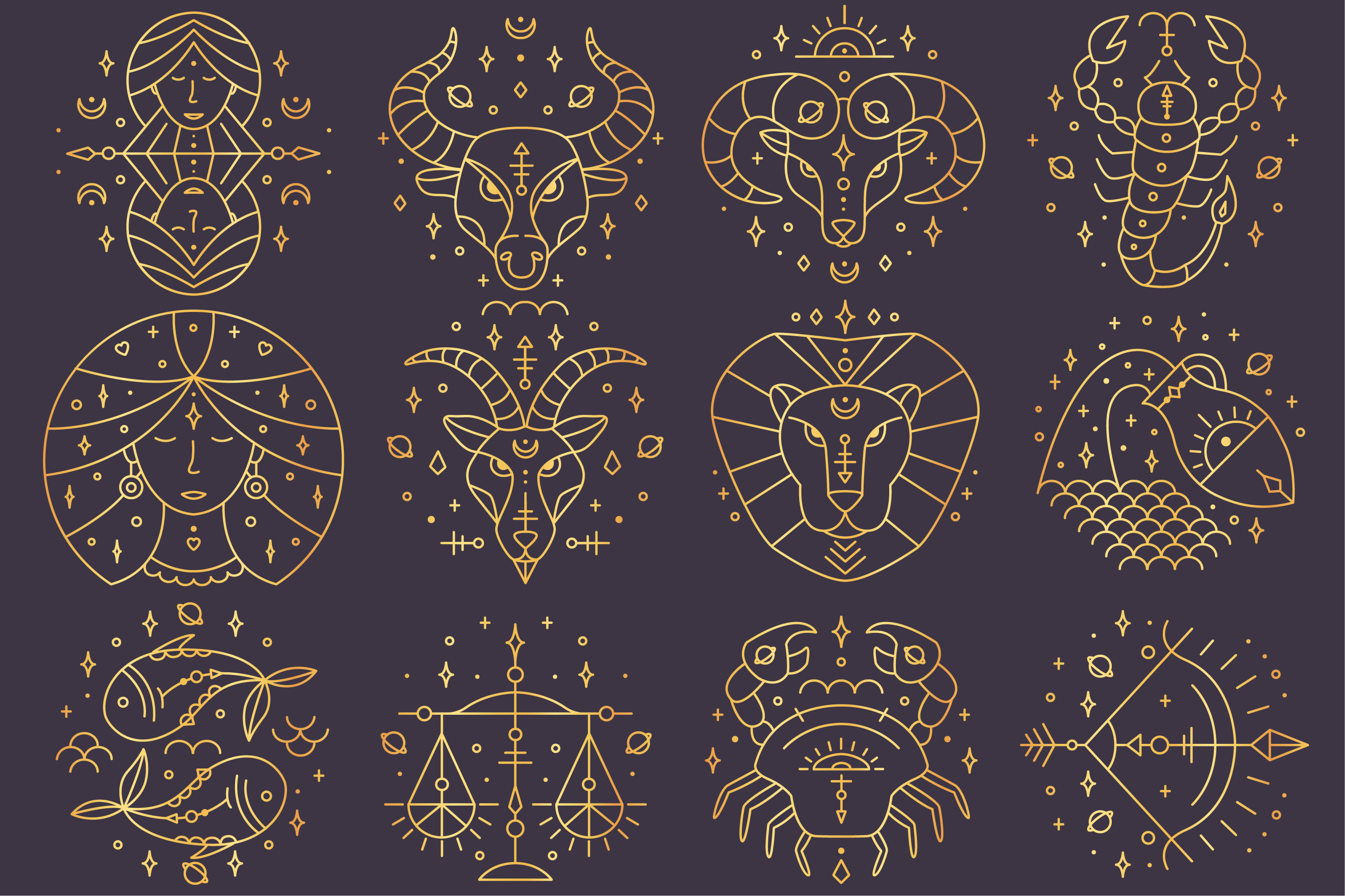 图片[5]-黄道十二宫星座图标LOGO图案水印免抠PNG图片 AI矢量印刷设计素材-cg男孩