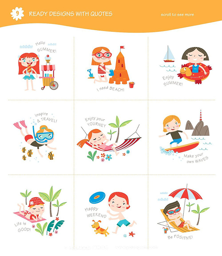 图片[44]-12套幼儿卡通儿童节幼教早教绘画插图ai矢量设计素材-cg男孩