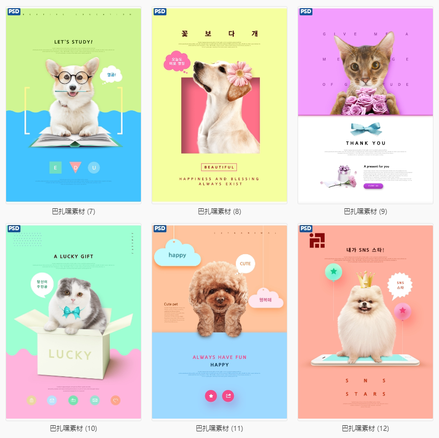 图片[2]-宠物狗狗猫咪简约店铺时尚海报PSD源文件分层banner背景素材模板-cg男孩