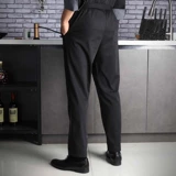 食尚多米来 Шеф -повар Работа, мужская черная эластичная талия, свободная стройная версия, кухонная рабочая одежда обычай