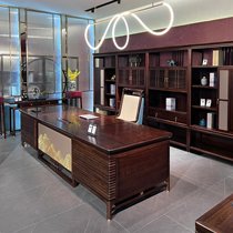 New Chinese style boss office desk and chair combination simple solid wood executive desk high-end president and chairman office furniture